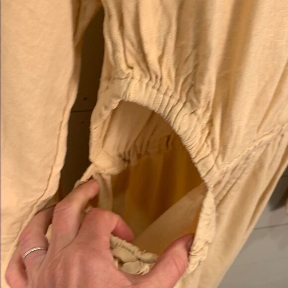 Universal Thread linen/rayon blend spring cutout waist dress with pockets size M - Picture 11 of 12